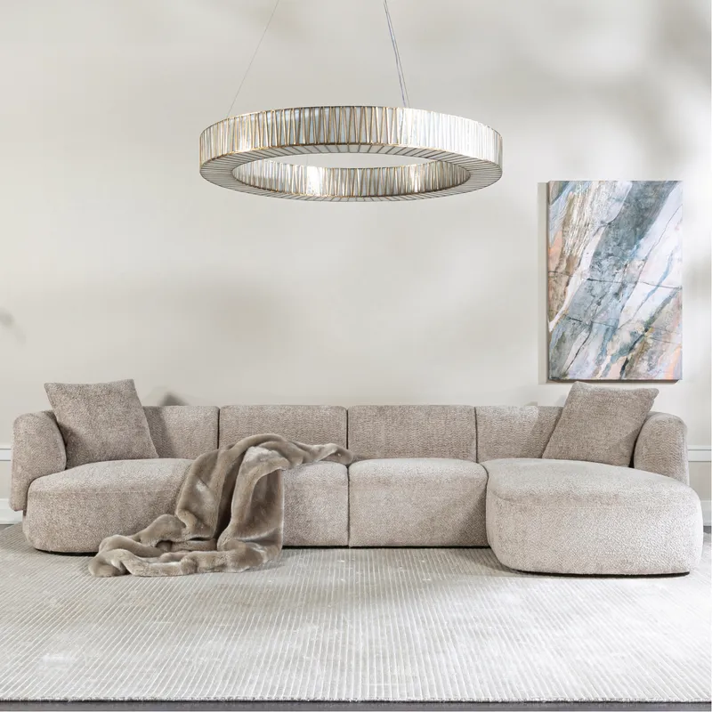 SYDNEY right arm modular chaise taupe