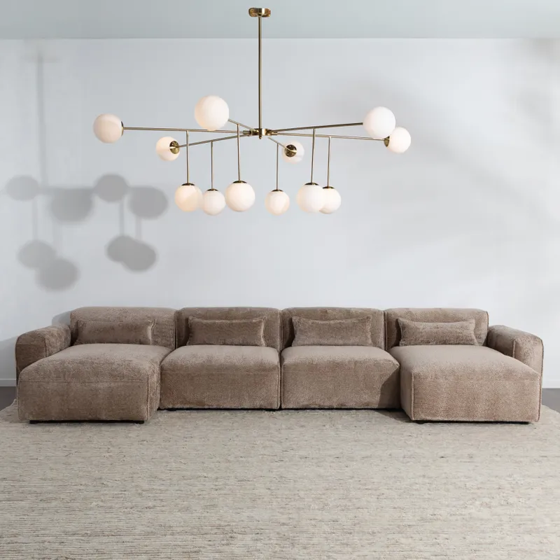 LEOPOLD modular sofa beige set VIII