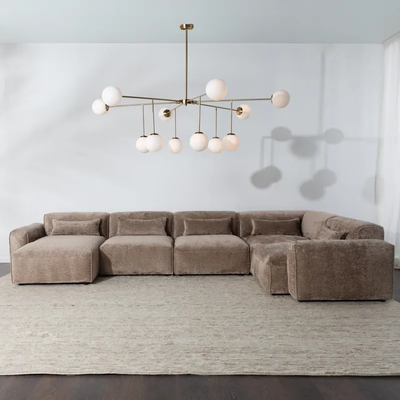 LEOPOLD modular sofa beige set IX