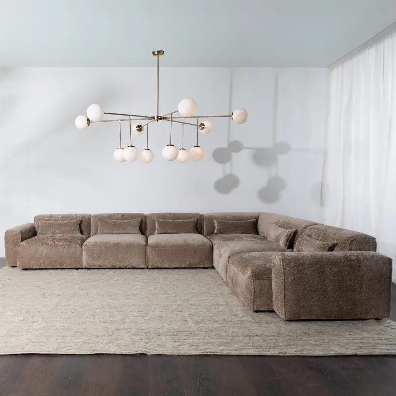 LEOPOLD modular sofa beige set XIII