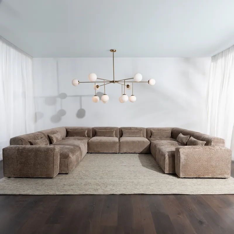 LEOPOLD left arm modular chair beige