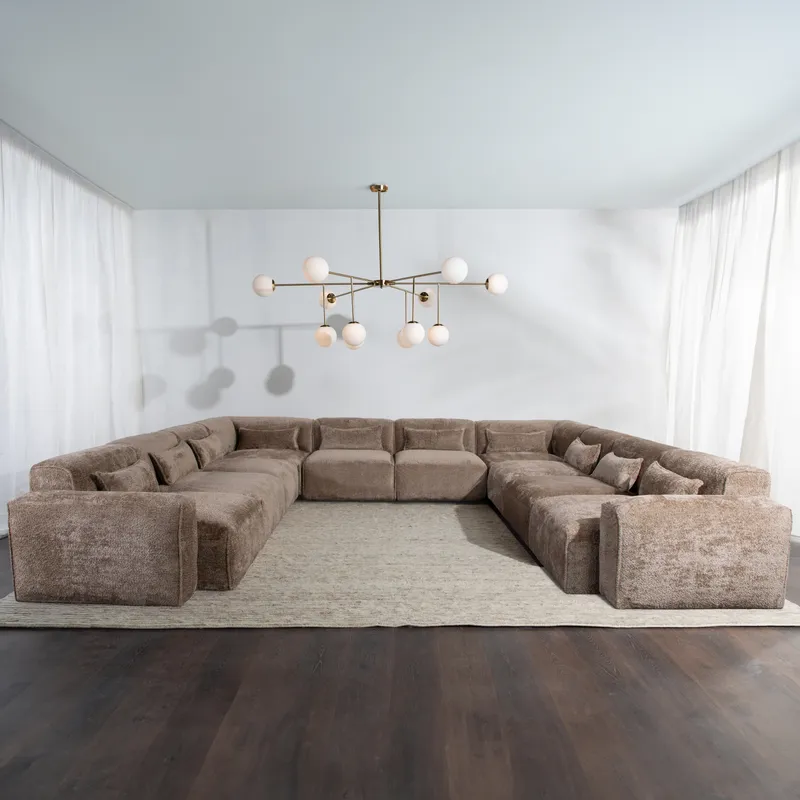 LEOPOLD modular sofa beige set XVI
