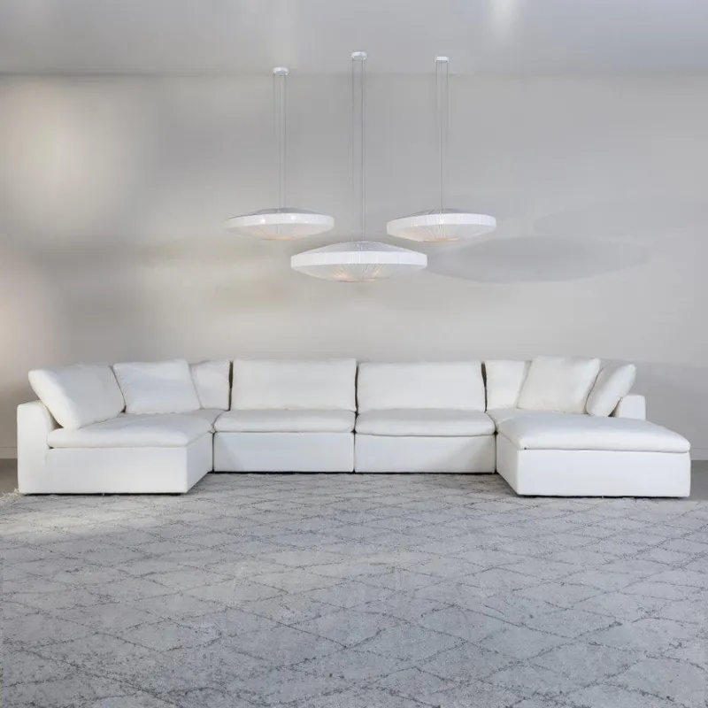 SUNLIGHT SP modular sofa white set VII - large