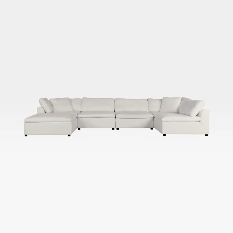 SUNLIGHT SP modular sofa white set VIII - large