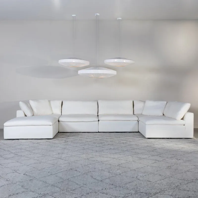 SUNLIGHT SP modular sofa white set VIII - large