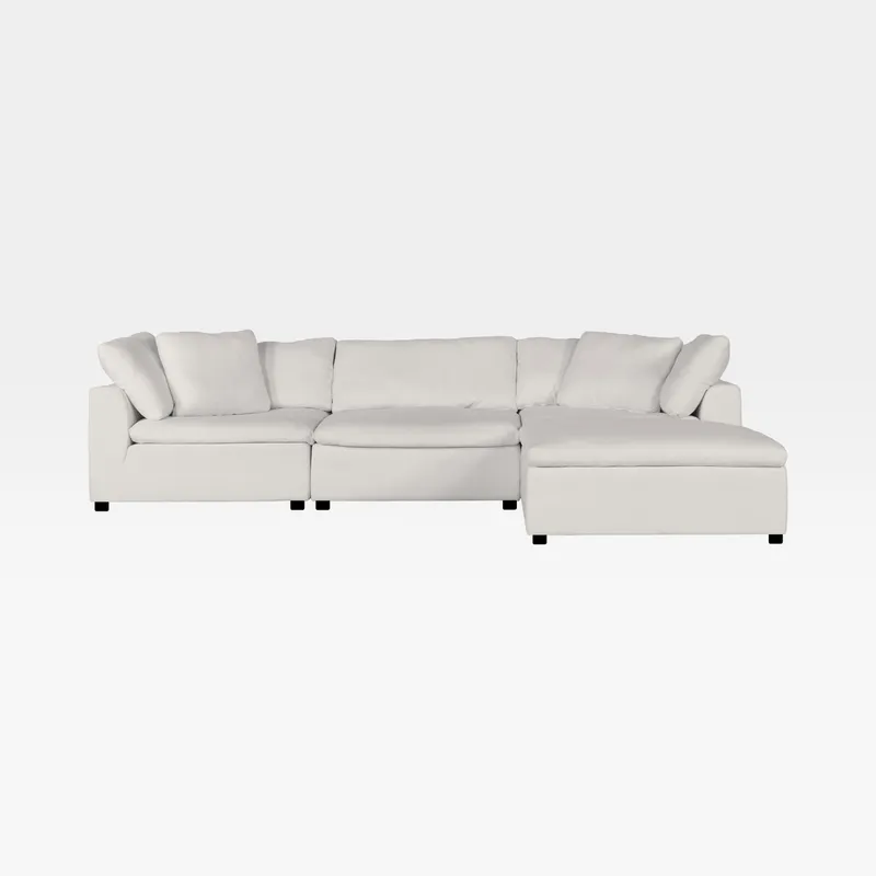 SUNLIGHT SP modular sofa white set XVIII - large