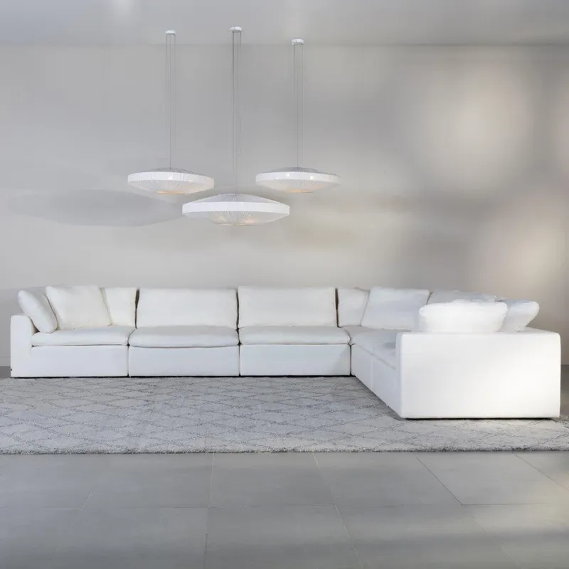 SUNLIGHT SP modular sofa white set XXIII - large