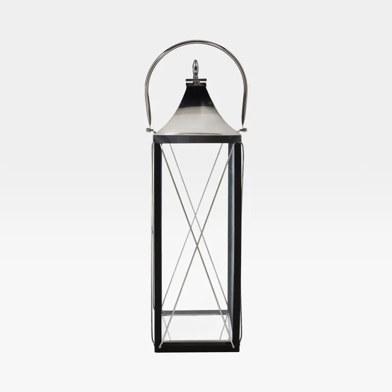 YANNA lantern nickel/black - H105cm