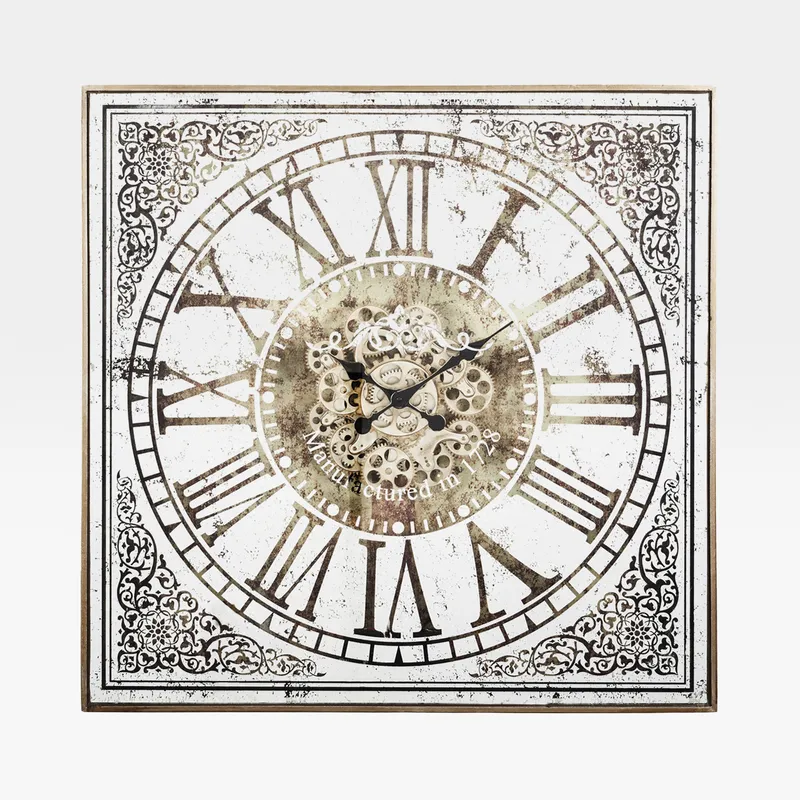 SAGA clock silver - 82x82cm