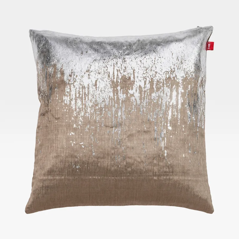 NAZIYA cushion cover silver/brown - 45x45cm