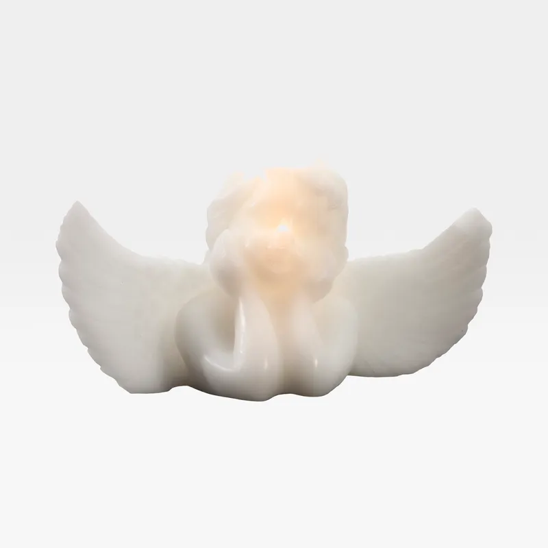 CHERUB decoration with light white - H15cm