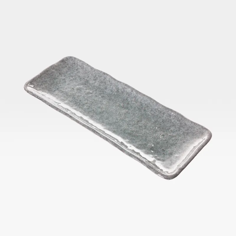 BIYU plate grey/green - 12x29cm