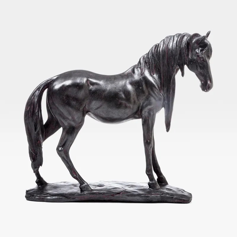 HORSE figure decoration black - H36cm