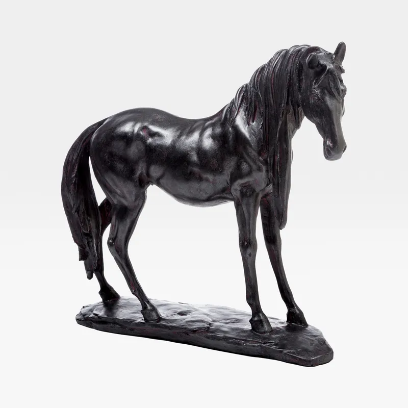 HORSE figure decoration black - H36cm