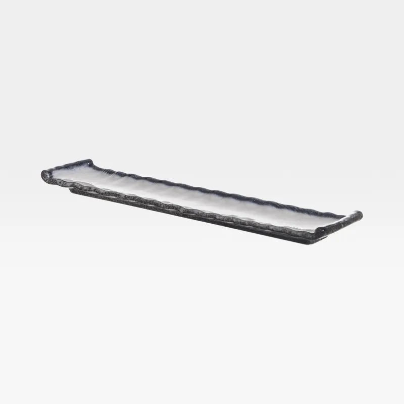 ZHAI plate white/black - 9x43cm