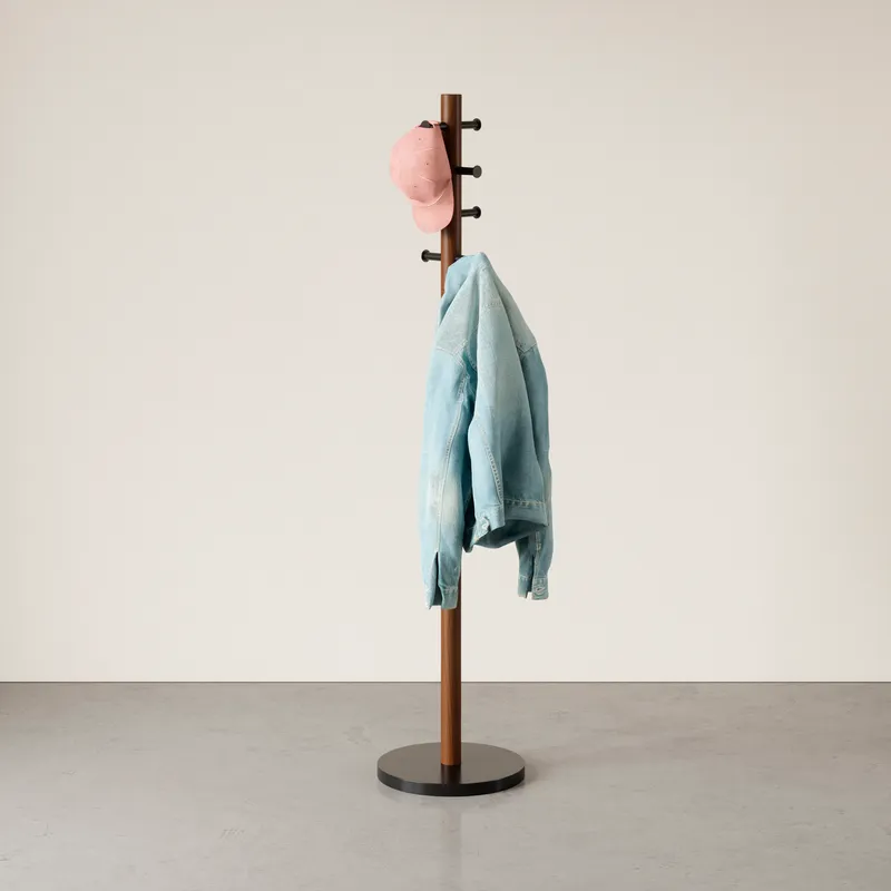PILLAR coat rack black/walnut