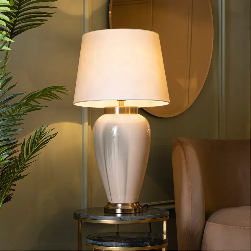 ADORIA table lamp white/blue - H70cm