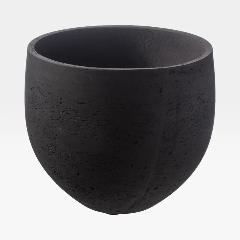 CEMENT planter dark grey - H28cm