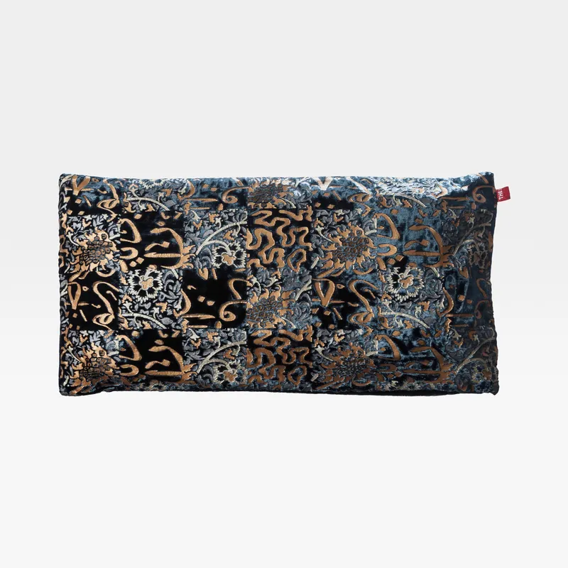 AANA cushion cover blue/gold - 30x60cm