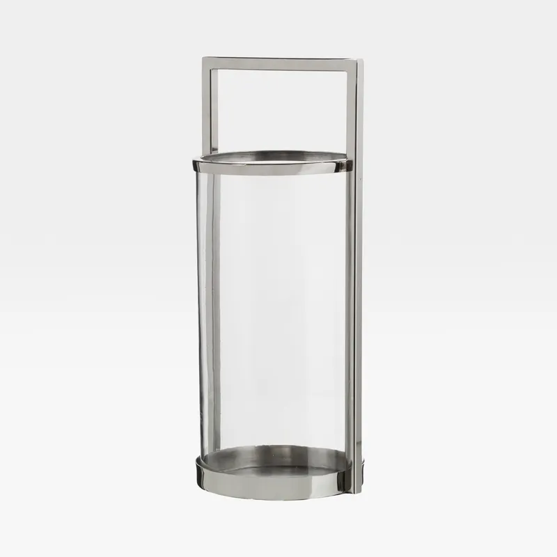 SHANAYA hurricane clear/nickel - H34cm
