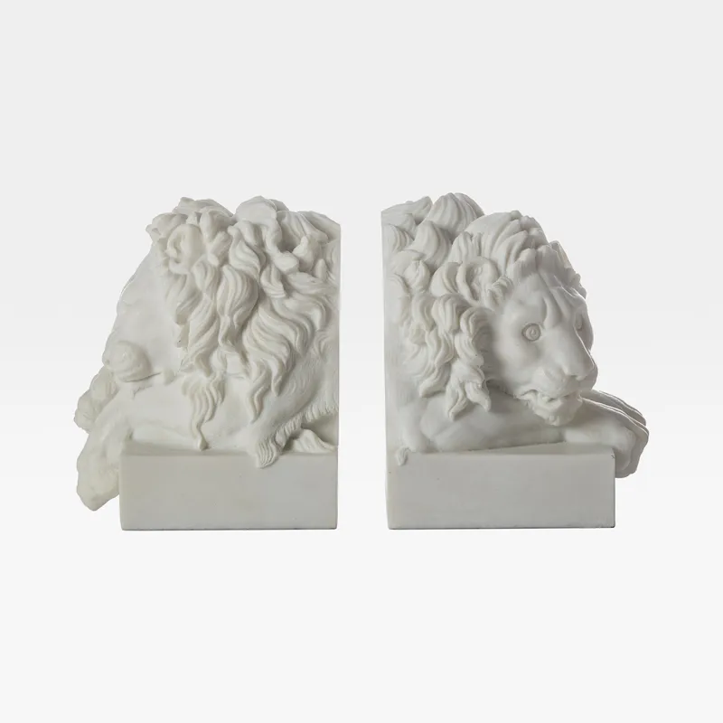 LEONID bookends white set of 2 - H18cm