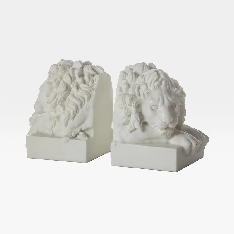 LEONID bookends white set of 2 - H18cm