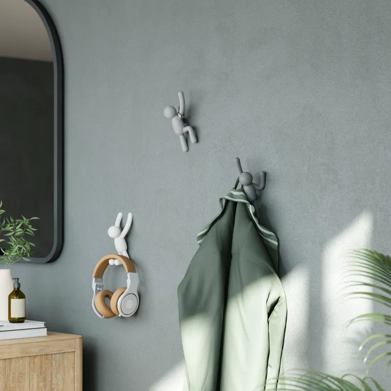 BUDDY hook grey/white set of 3