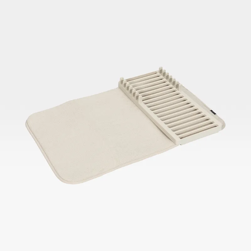 UDRY mini dish rack & drying mat natural