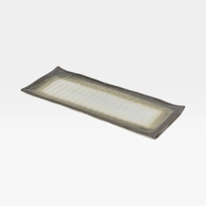 MAGNUS plate grey/brown - 39x16cm