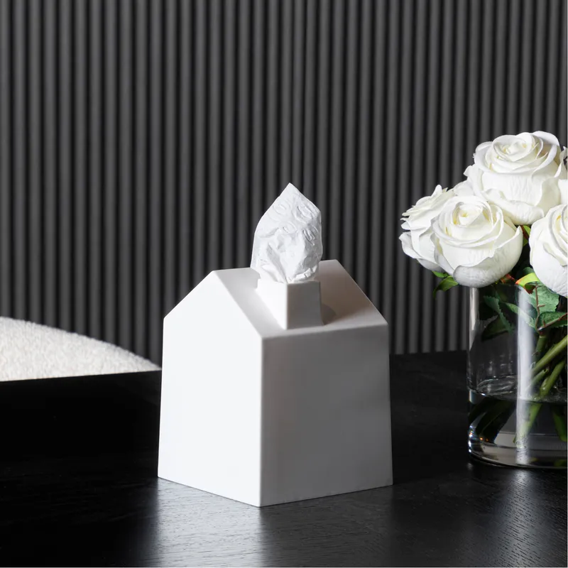 ROSE arrangement white - H19cm