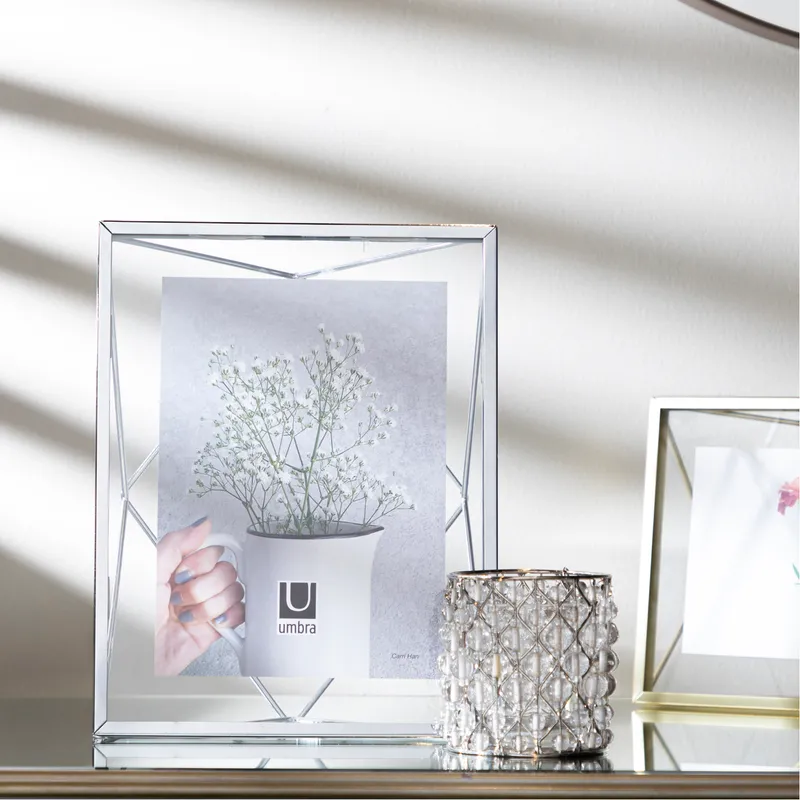 VARALI tea light holder clear/silver - H7cm