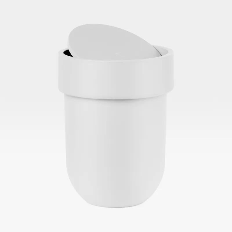 TOUCH waste can with lid white