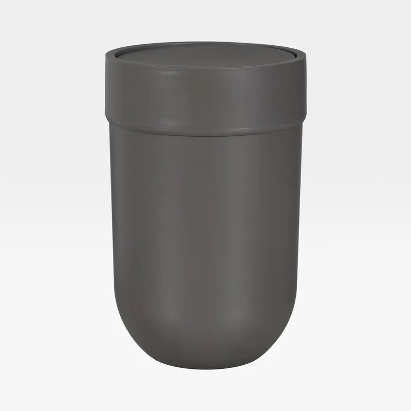 TOUCH waste can with lid grey