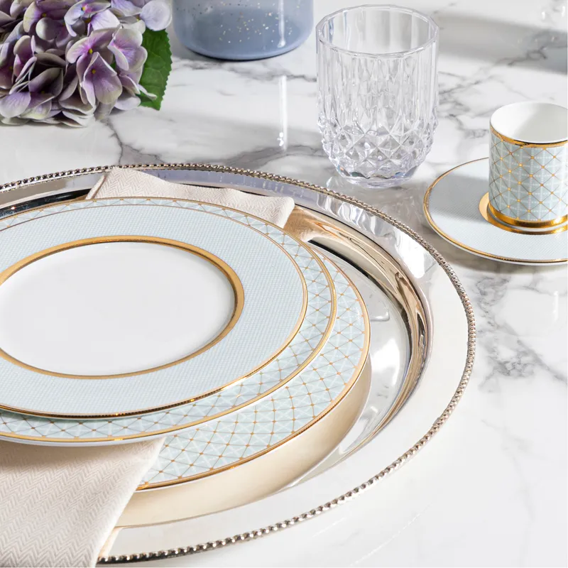 AMOLI tray nickel - dia 38cm