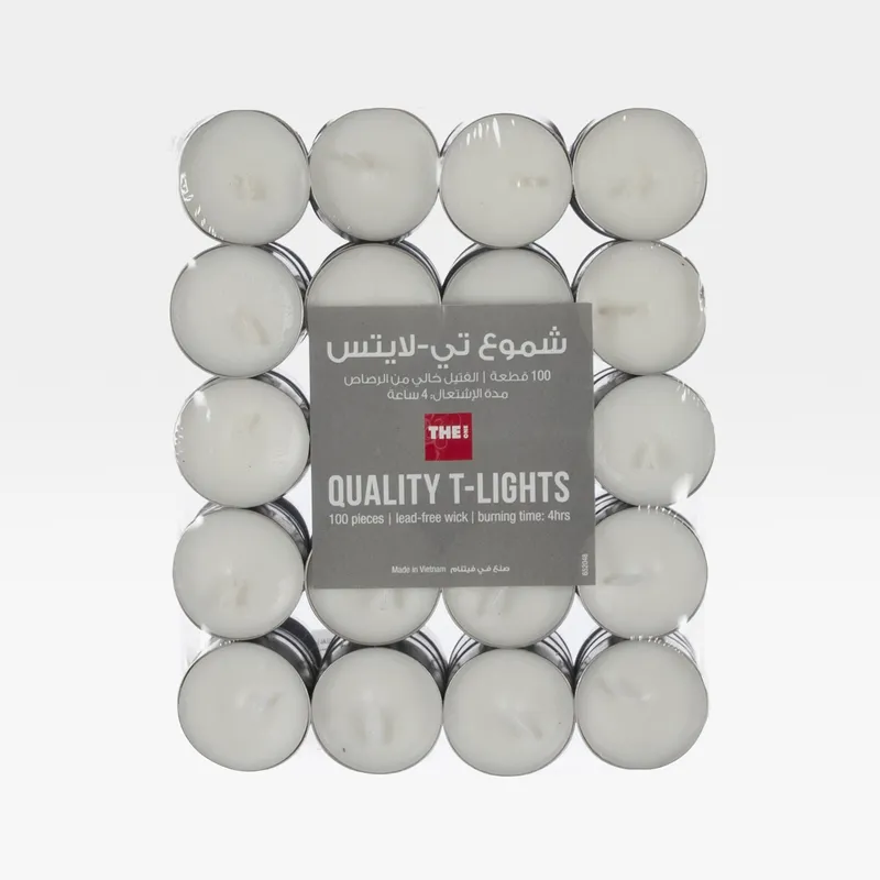 QUALITY tea light pack white set of 100