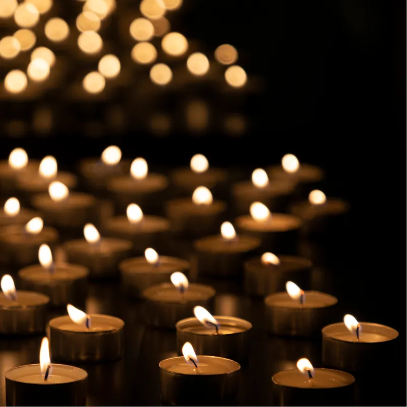 QUALITY tea light pack white set of 100