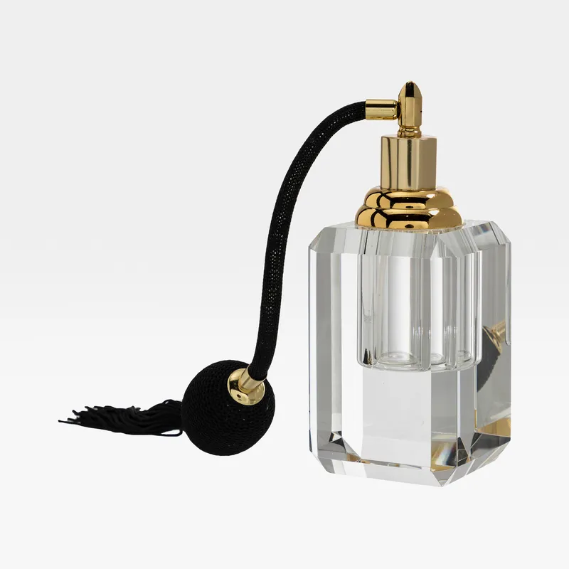 CRISAL perfume bottle clear/gold - H15cm