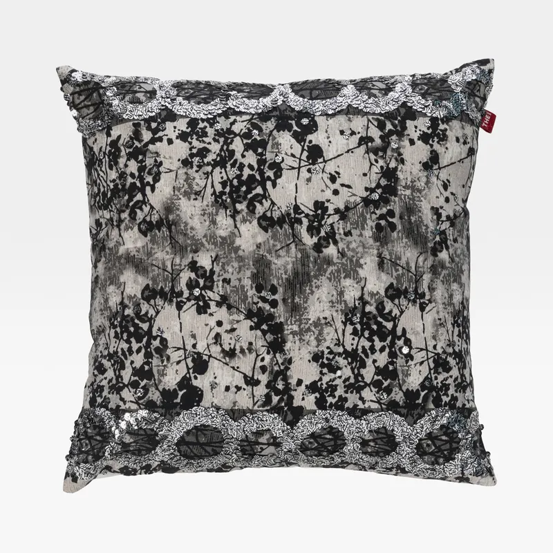 KABIR cushion cover grey/black - 45x45cm