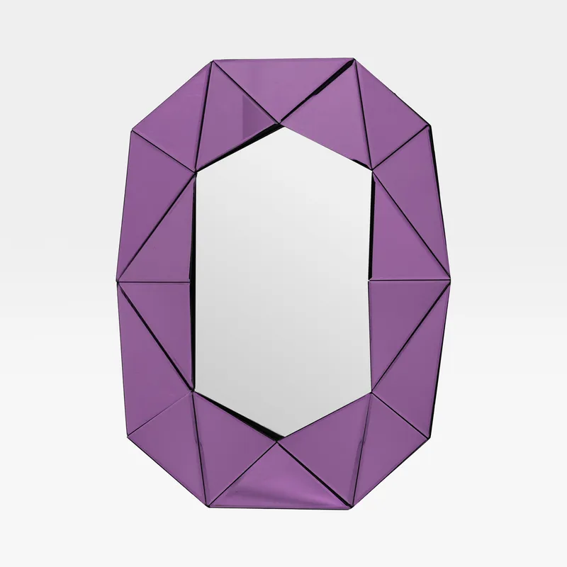 WALL mirror purple - 81x64cm