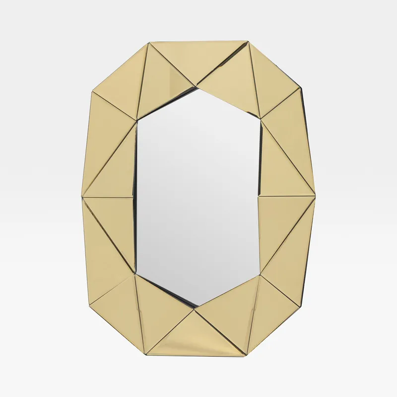 WALL mirror gold - 81x64cm