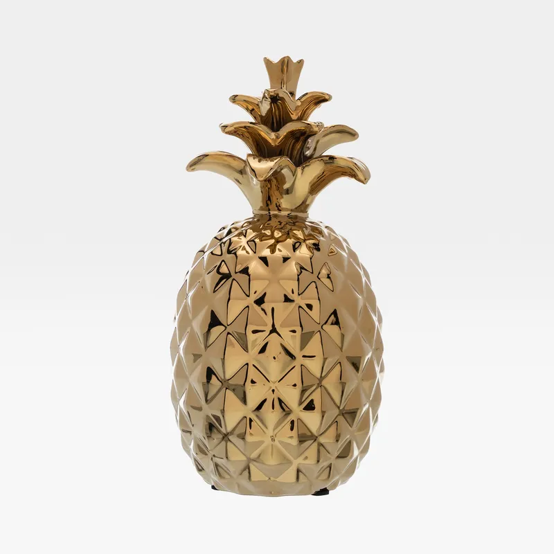 PINEAPPLE decoration gold - H23cm