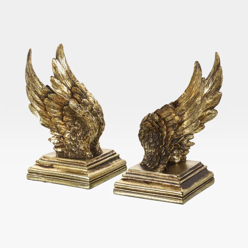 WINGS bookends gold set of 2 - H21cm