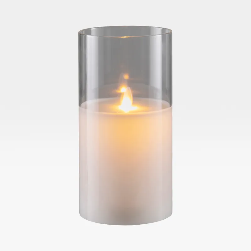 AURA flameless candle white - 10x20cm