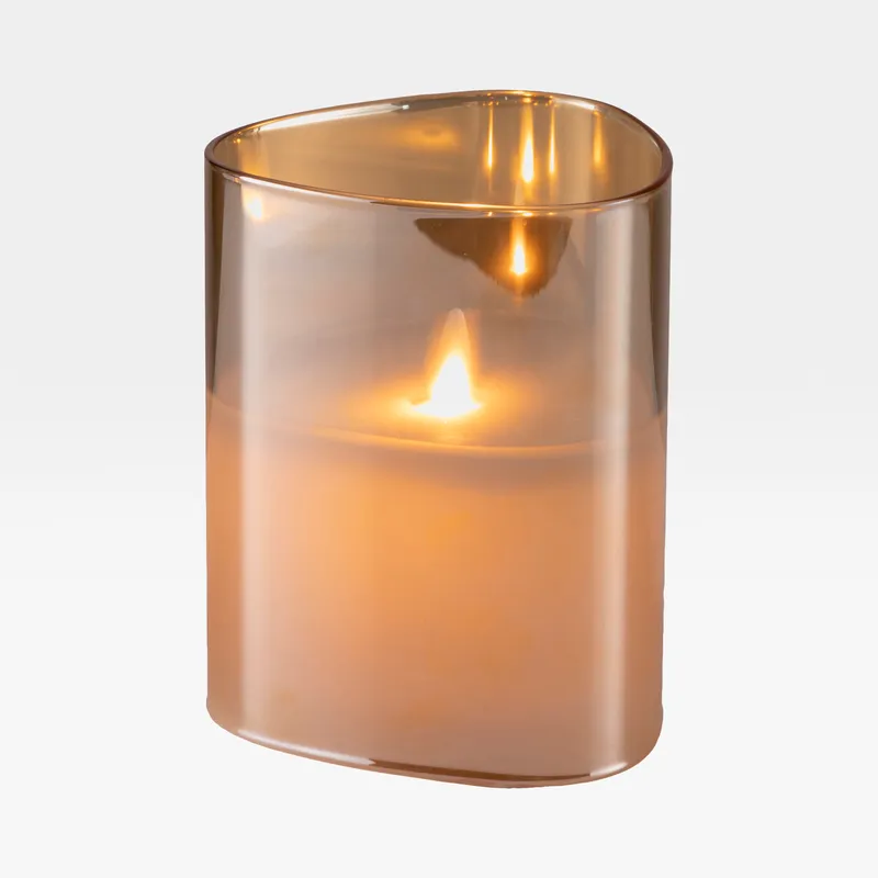 DAZZLE flameless candle gold - 9x13cm