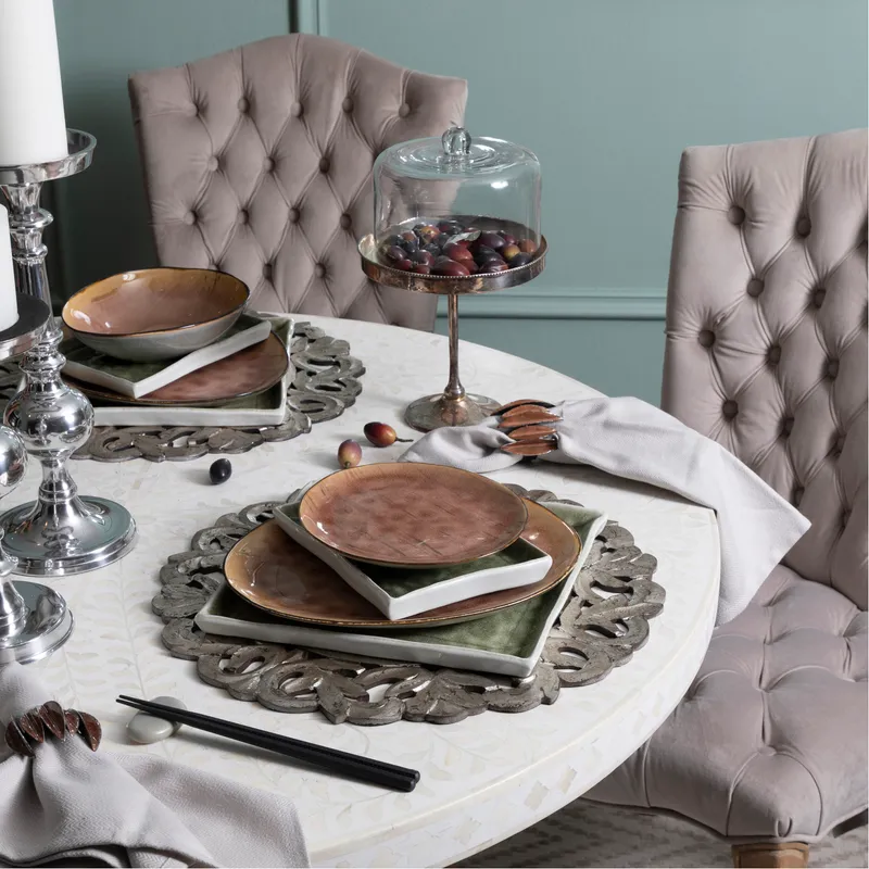 MISTY dinner plate pink - 24x28cm