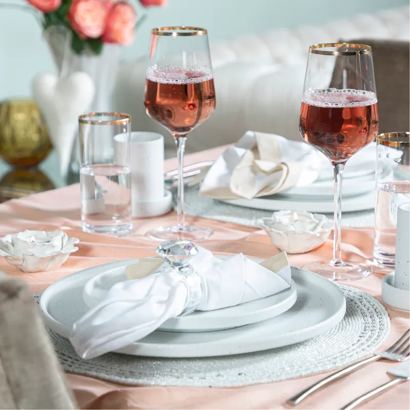 ROSE tea light holder white - H7cm