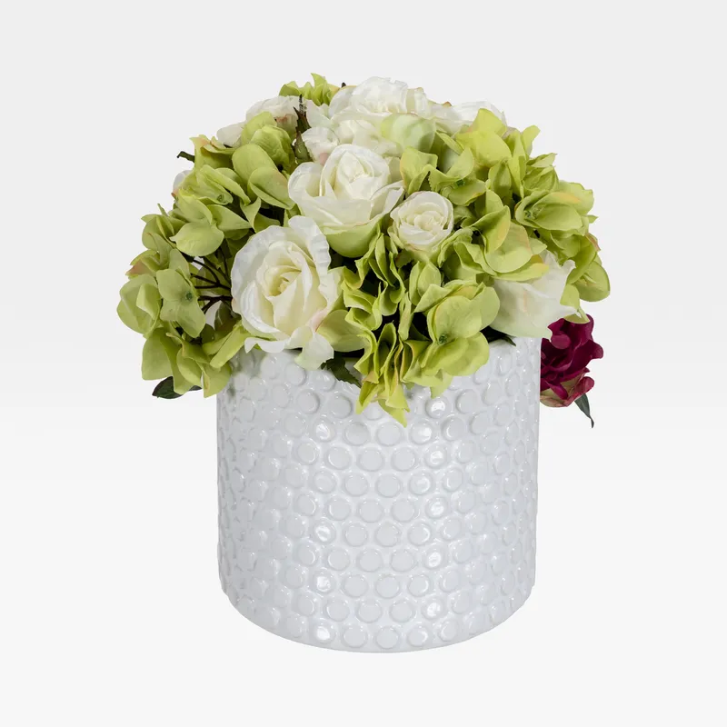 FLORAL arrangement white/white - H34cm