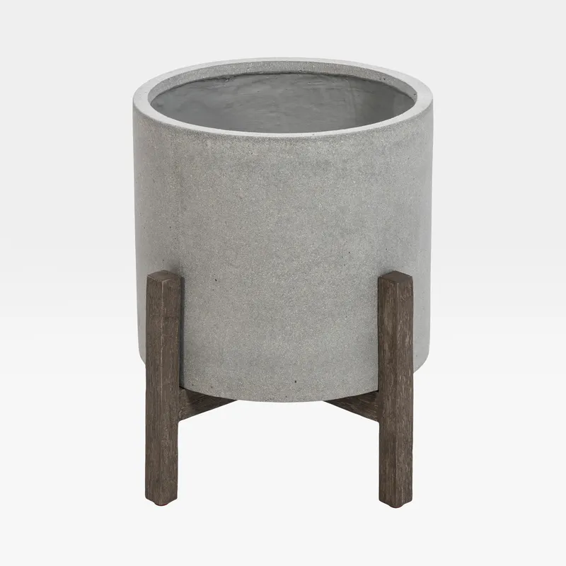 FICONSTONE planter with stand grey - H33cm
