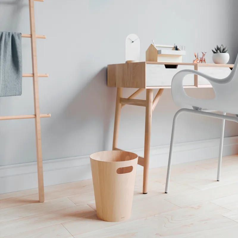 WOODROW waste can natural