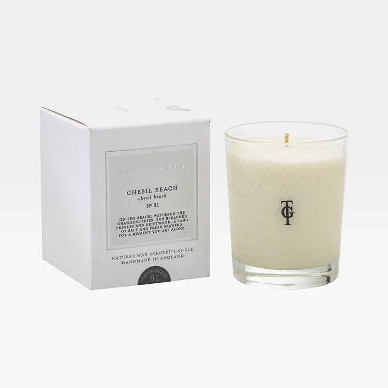 CHESIL BEACH candle small clear